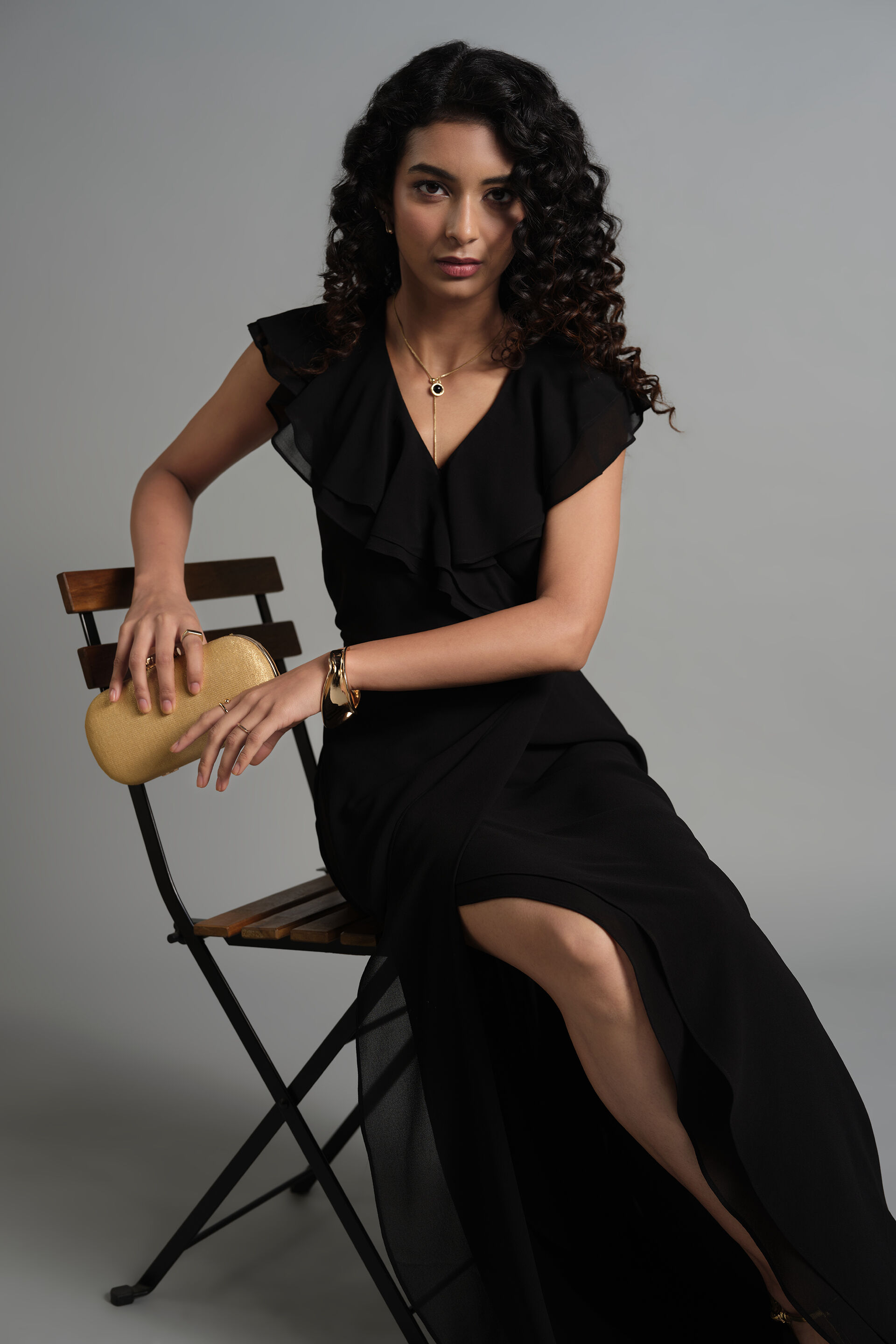 Evania Black Gown, Black, image 4